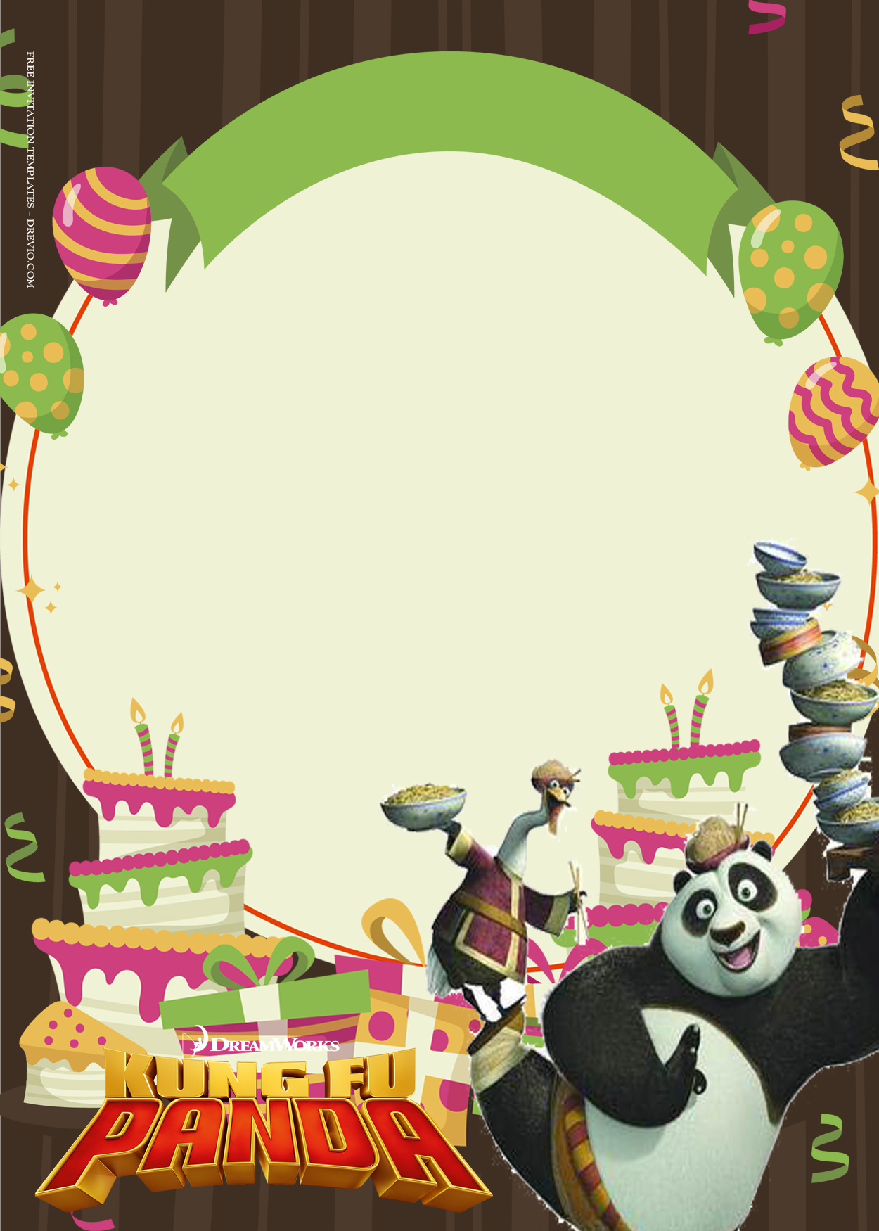11+ Kungfu Panda The Breaking Dance Birthday Invitation Templates Five