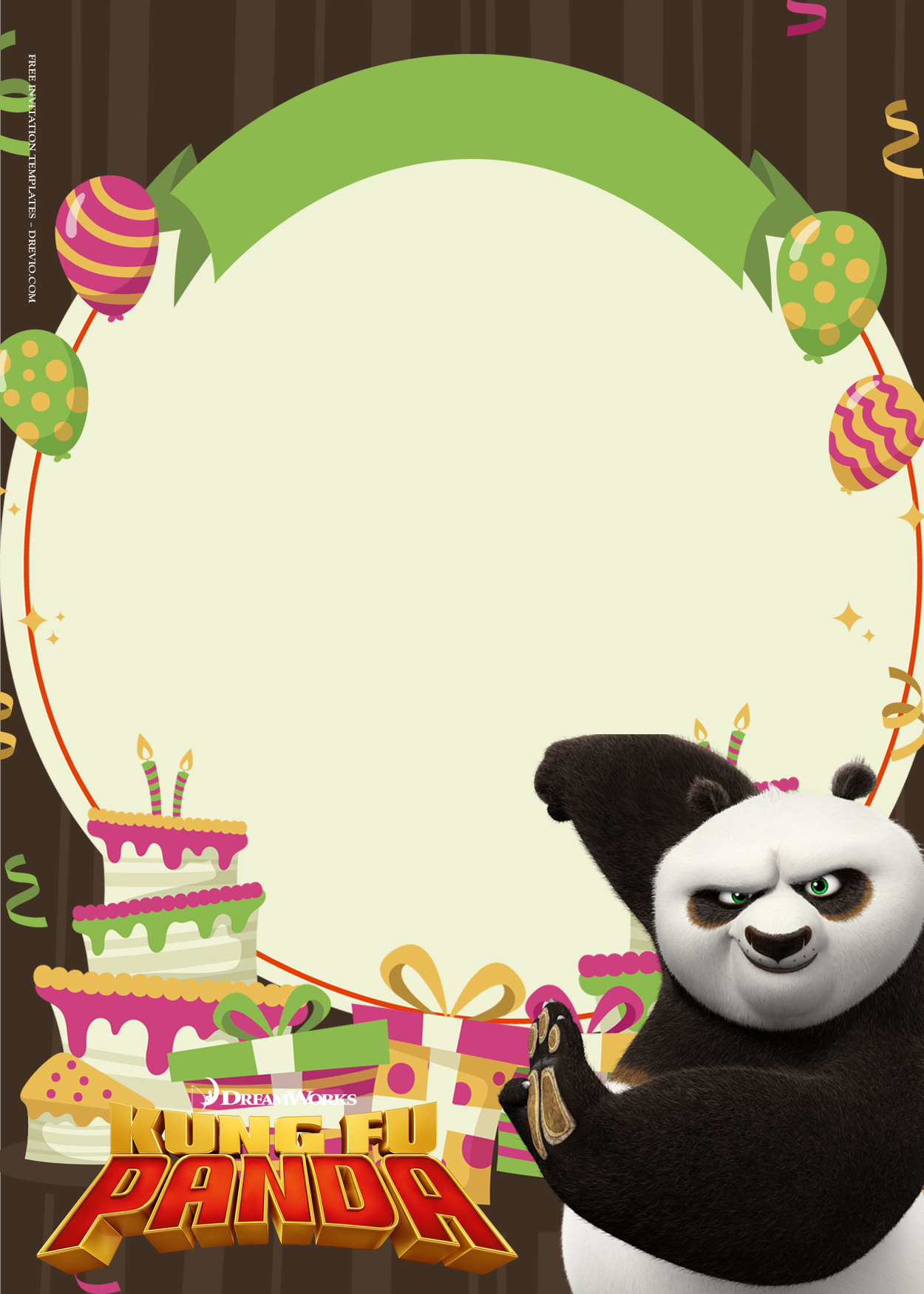 11+ Kungfu Panda The Breaking Dance Birthday Invitation Templates Four