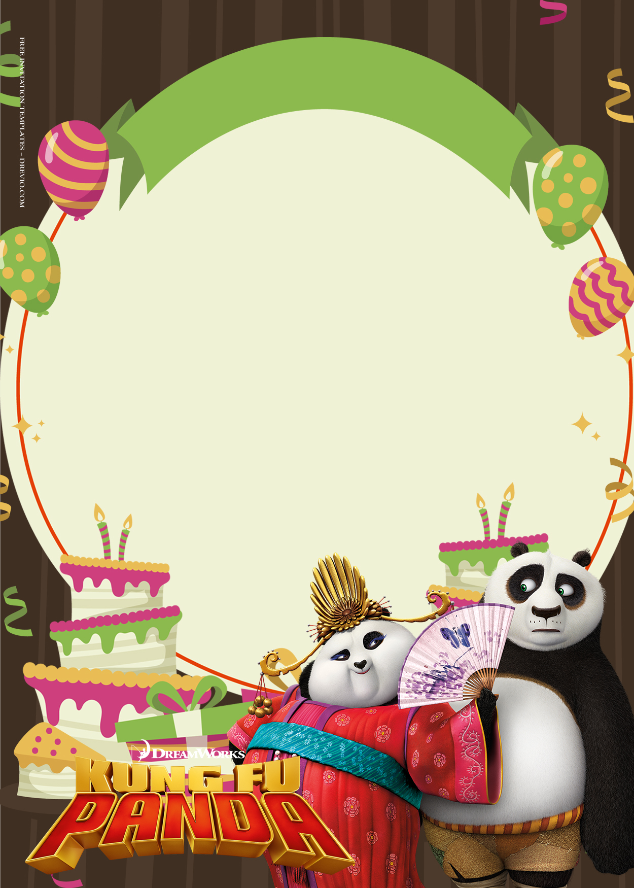 11+ Kungfu Panda The Breaking Dance Birthday Invitation Templates Nine