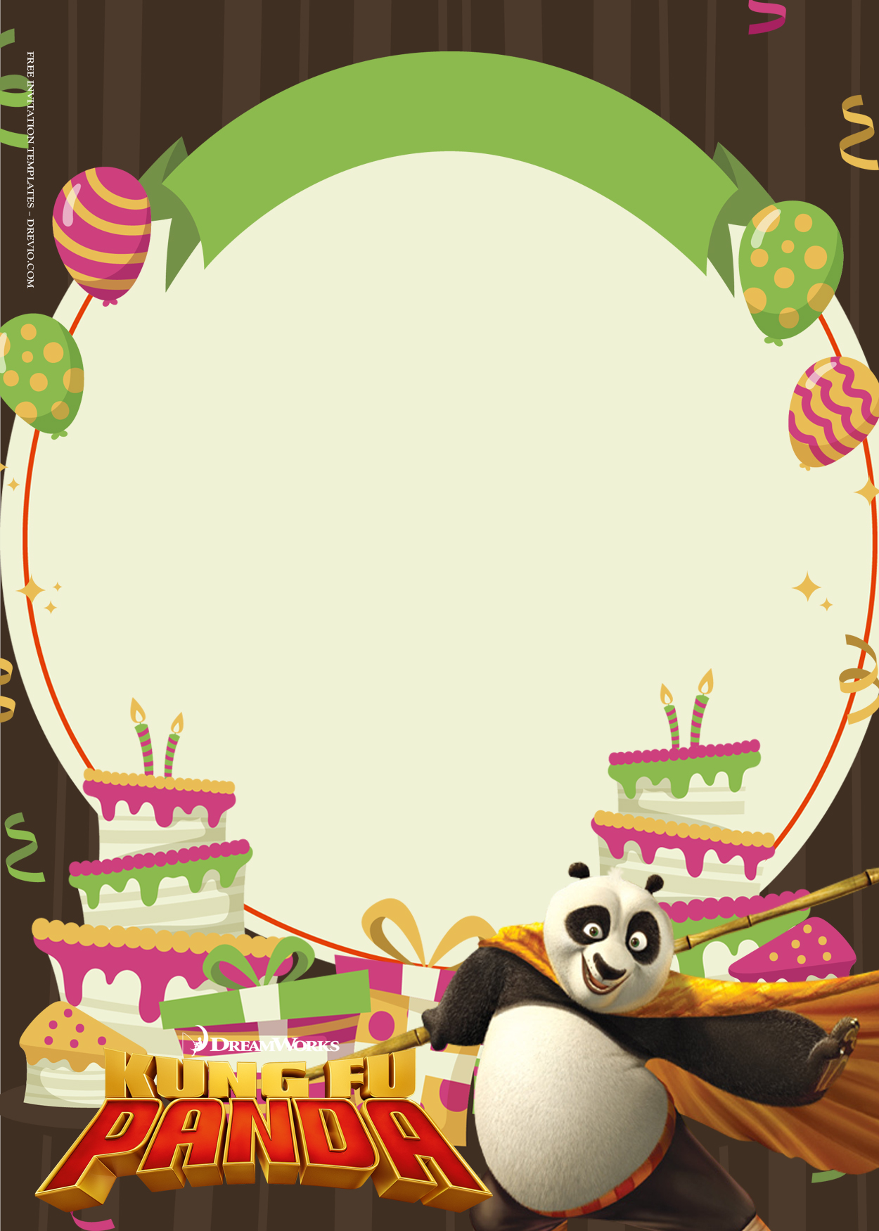 11+ Kungfu Panda The Breaking Dance Birthday Invitation Templates Seven