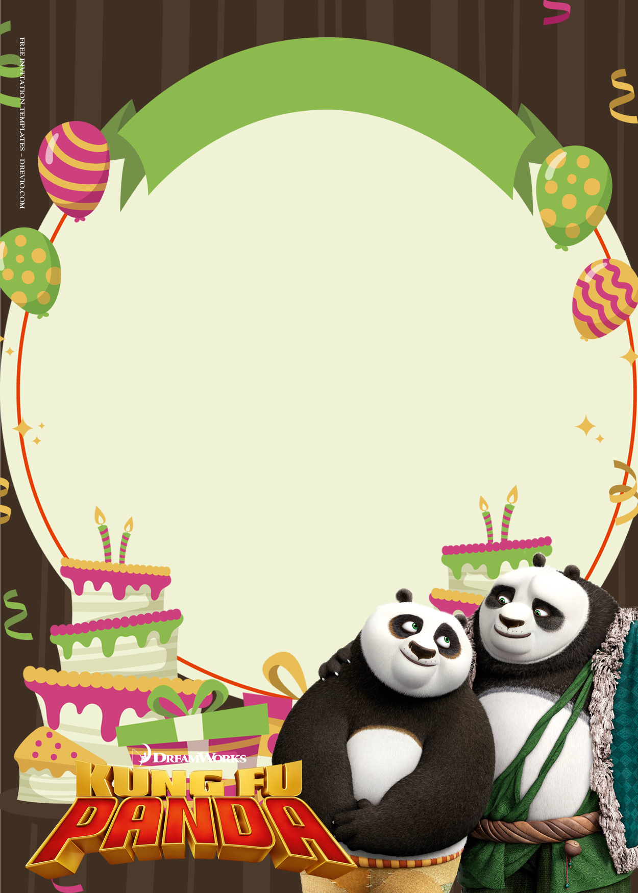 11+ Kungfu Panda The Breaking Dance Birthday Invitation Templates Six
