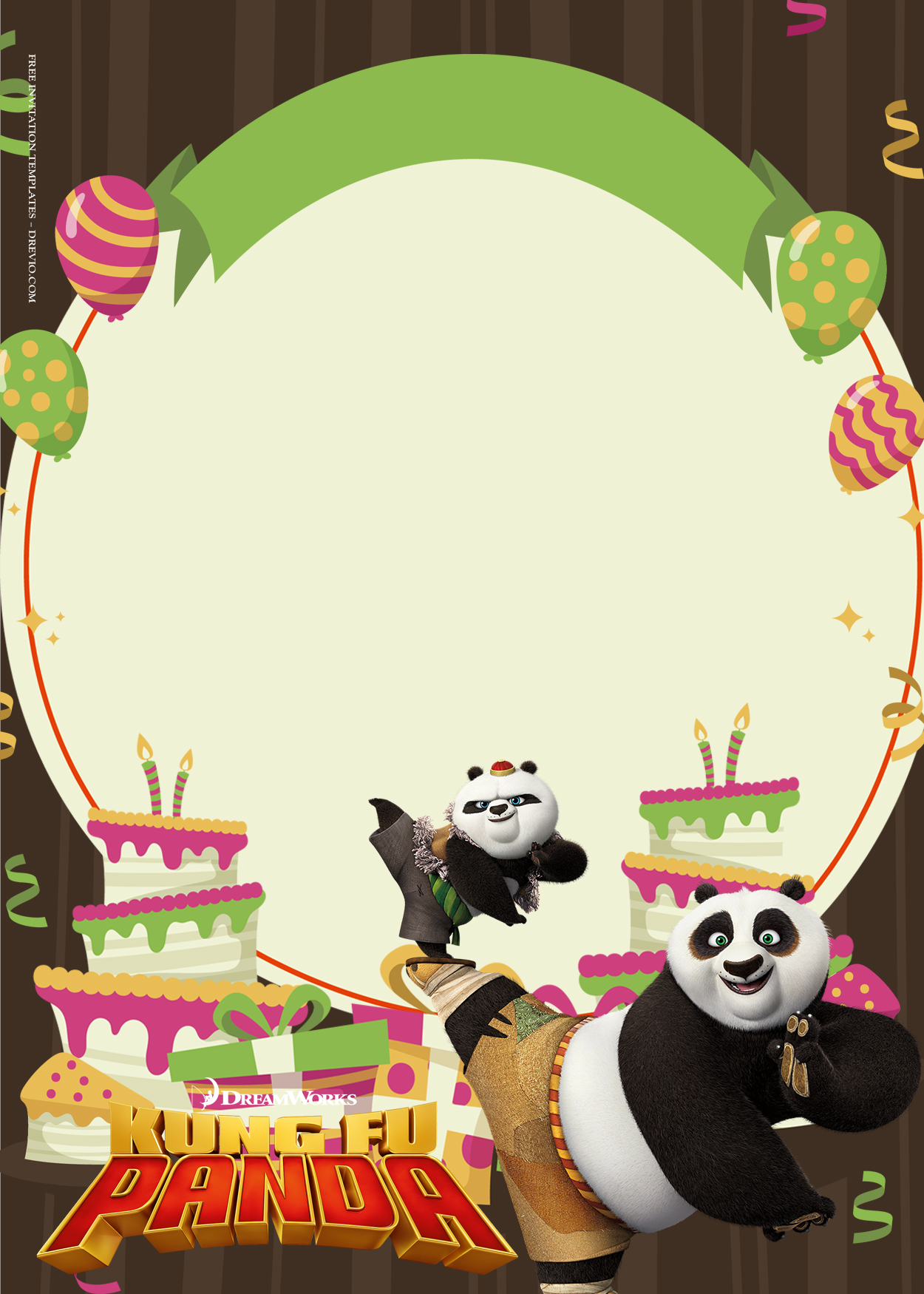 11+ Kungfu Panda The Breaking Dance Birthday Invitation Templates Ten