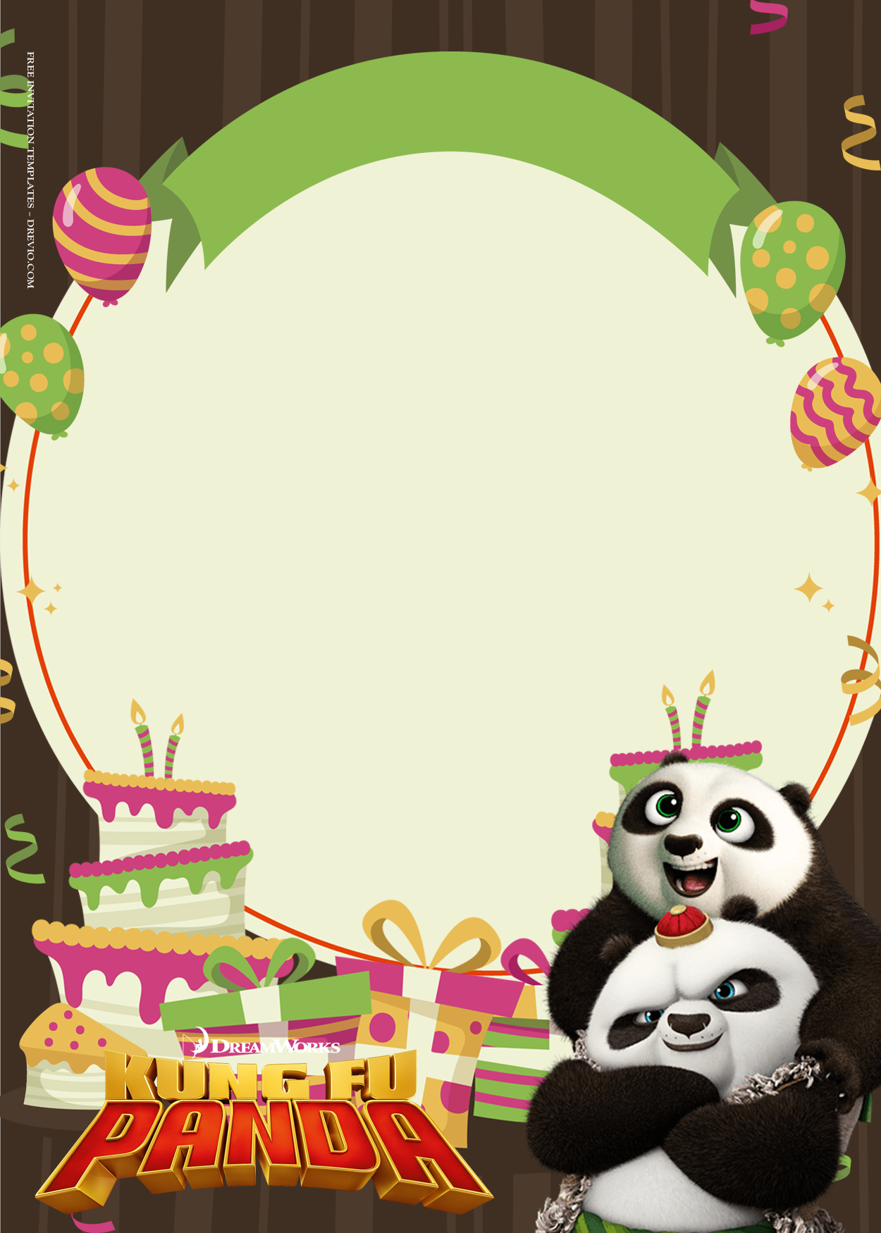 11+ Kungfu Panda The Breaking Dance Birthday Invitation Templates Three