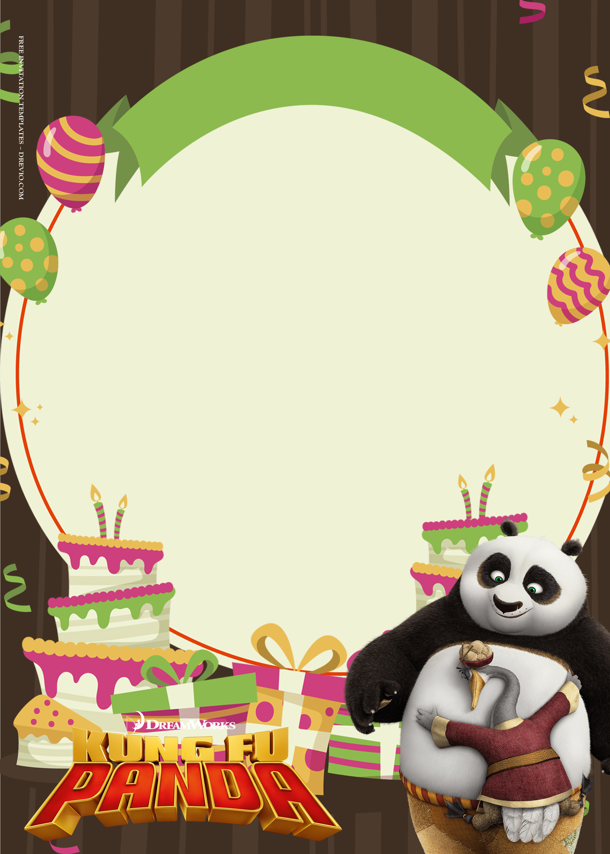 11+ Kungfu Panda The Breaking Dance Birthday Invitation Templates Two