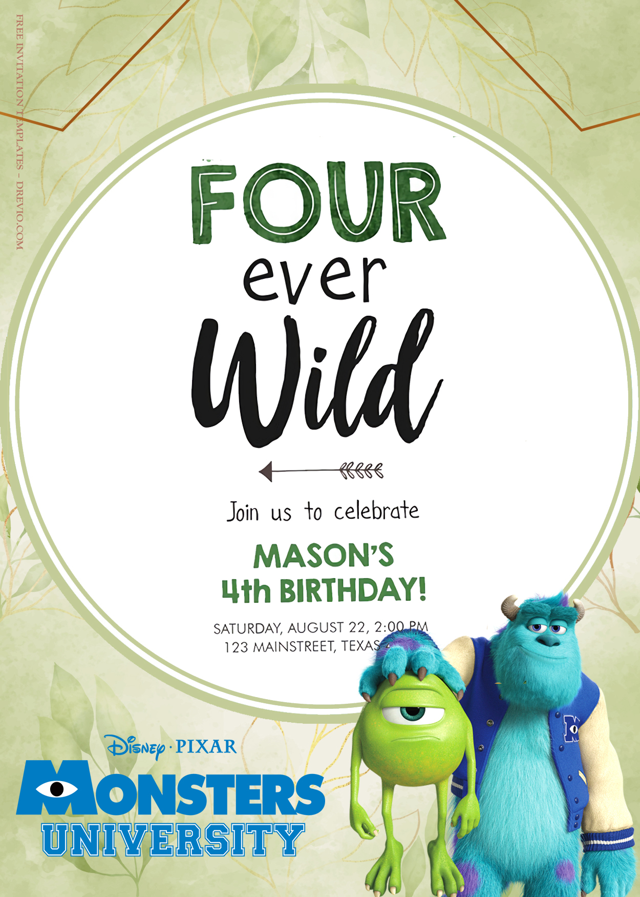 11+ Monster University Ready To Party Birthday Invitation Templates Title