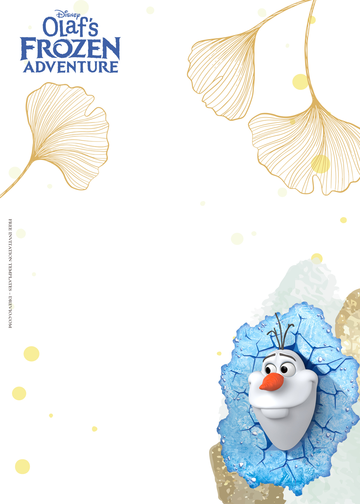 11+ Snowy Olaf’s Frozen Adventure Birthday Invitation Templates Three
