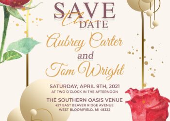 7+ Enchanting Gold And Watercolor Wedding Rosette Invitation Templates