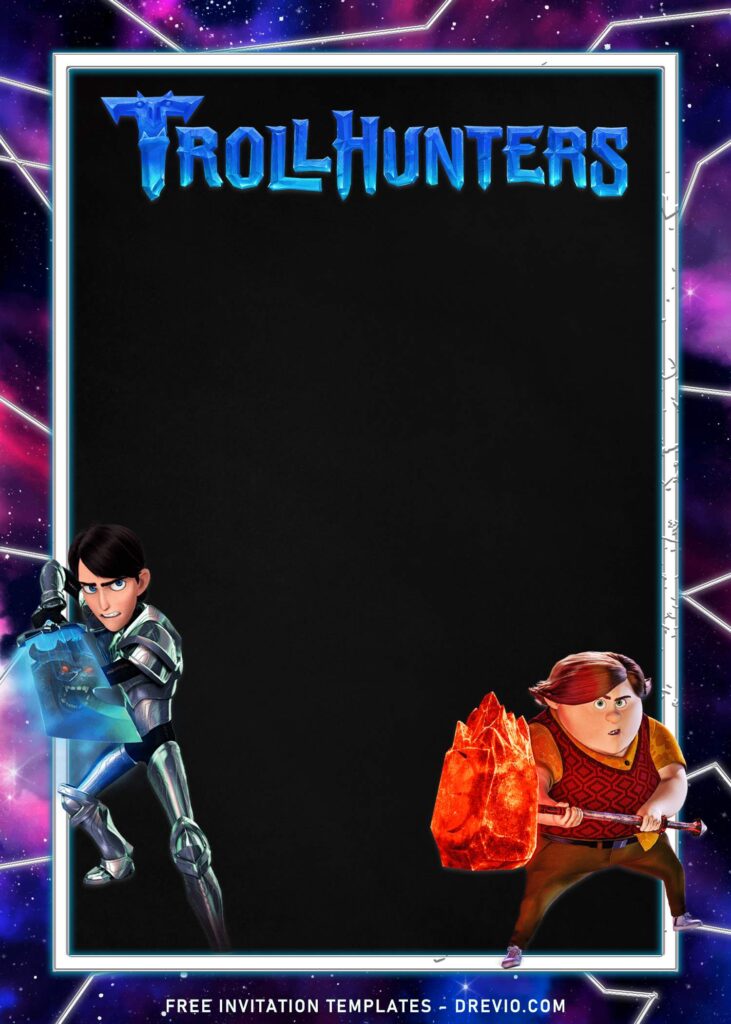 7+ Chronicle Trollhunters Birthday Invitation Templates with Starry Night Background
