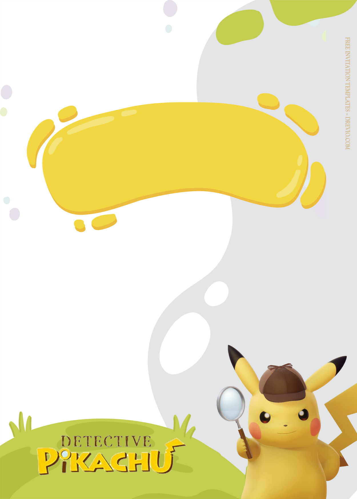 7+ Detective Pikachu Solving Mystery Birthday Invitation Templates Five