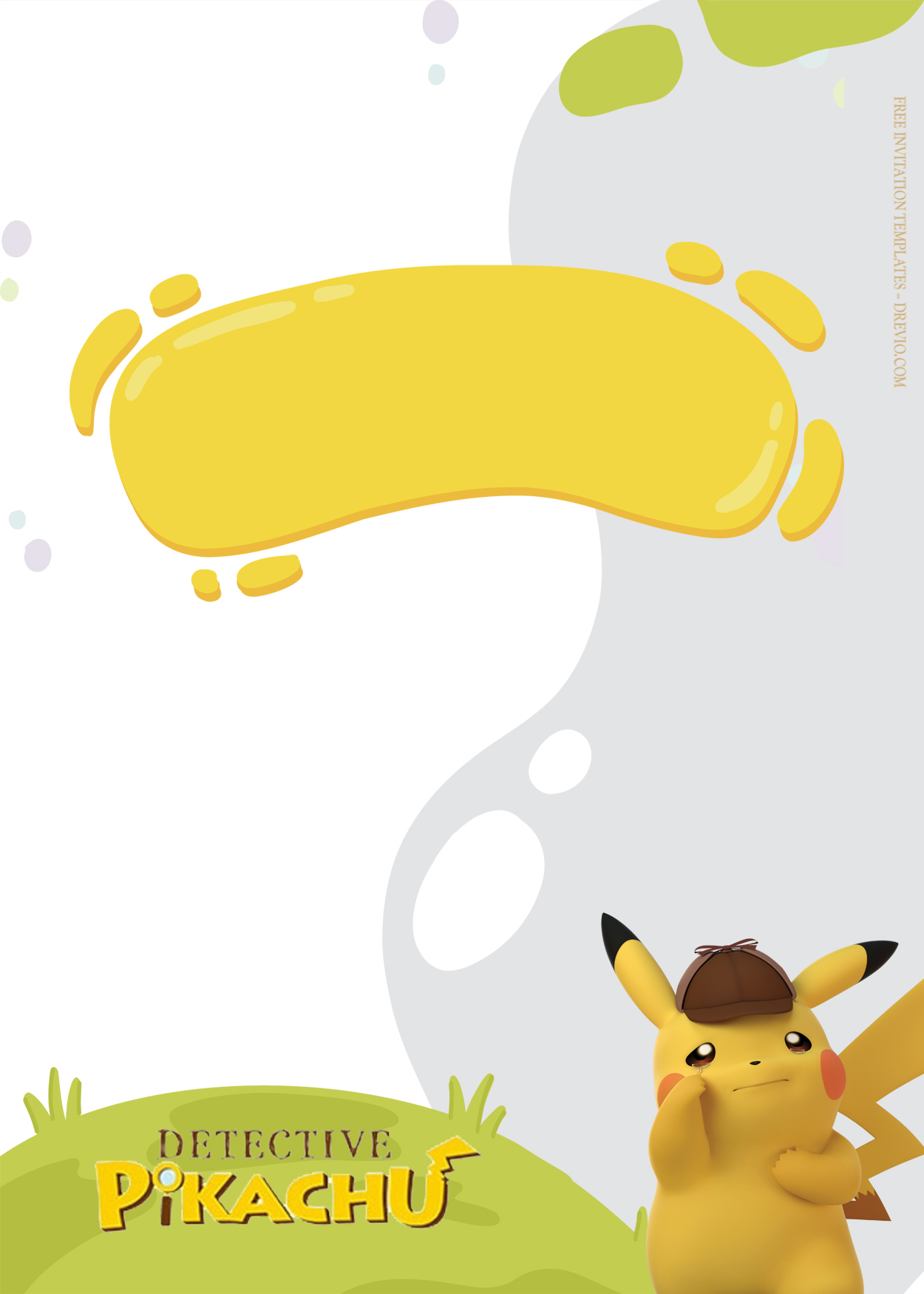 7+ Detective Pikachu Solving Mystery Birthday Invitation Templates Four
