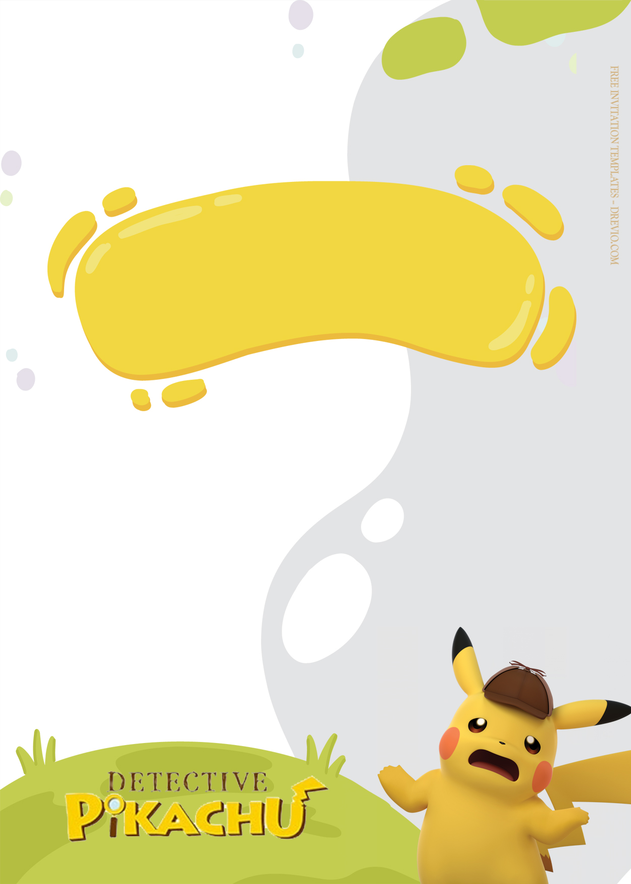 7+ Detective Pikachu Solving Mystery Birthday Invitation Templates One