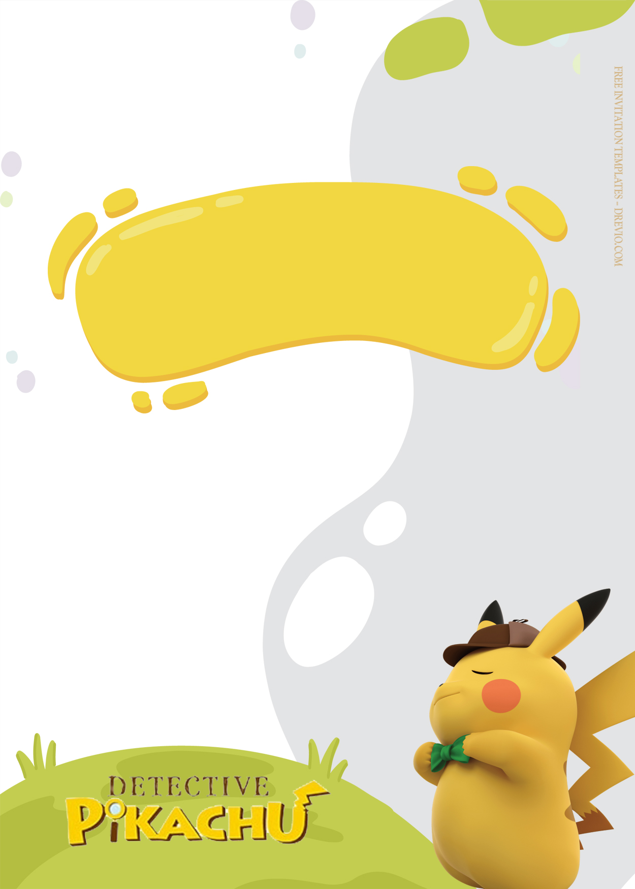 7+ Detective Pikachu Solving Mystery Birthday Invitation Templates Three