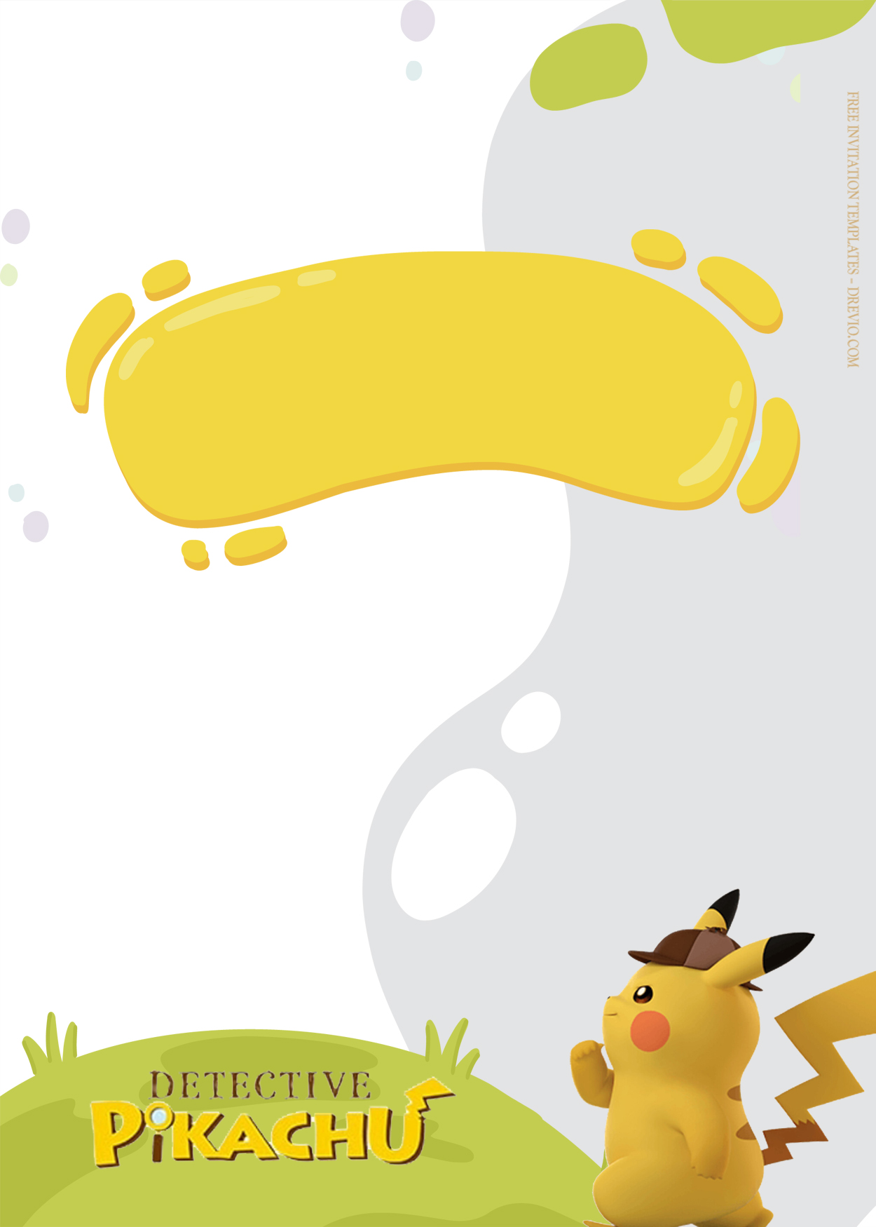 7+ Detective Pikachu Solving Mystery Birthday Invitation Templates Two