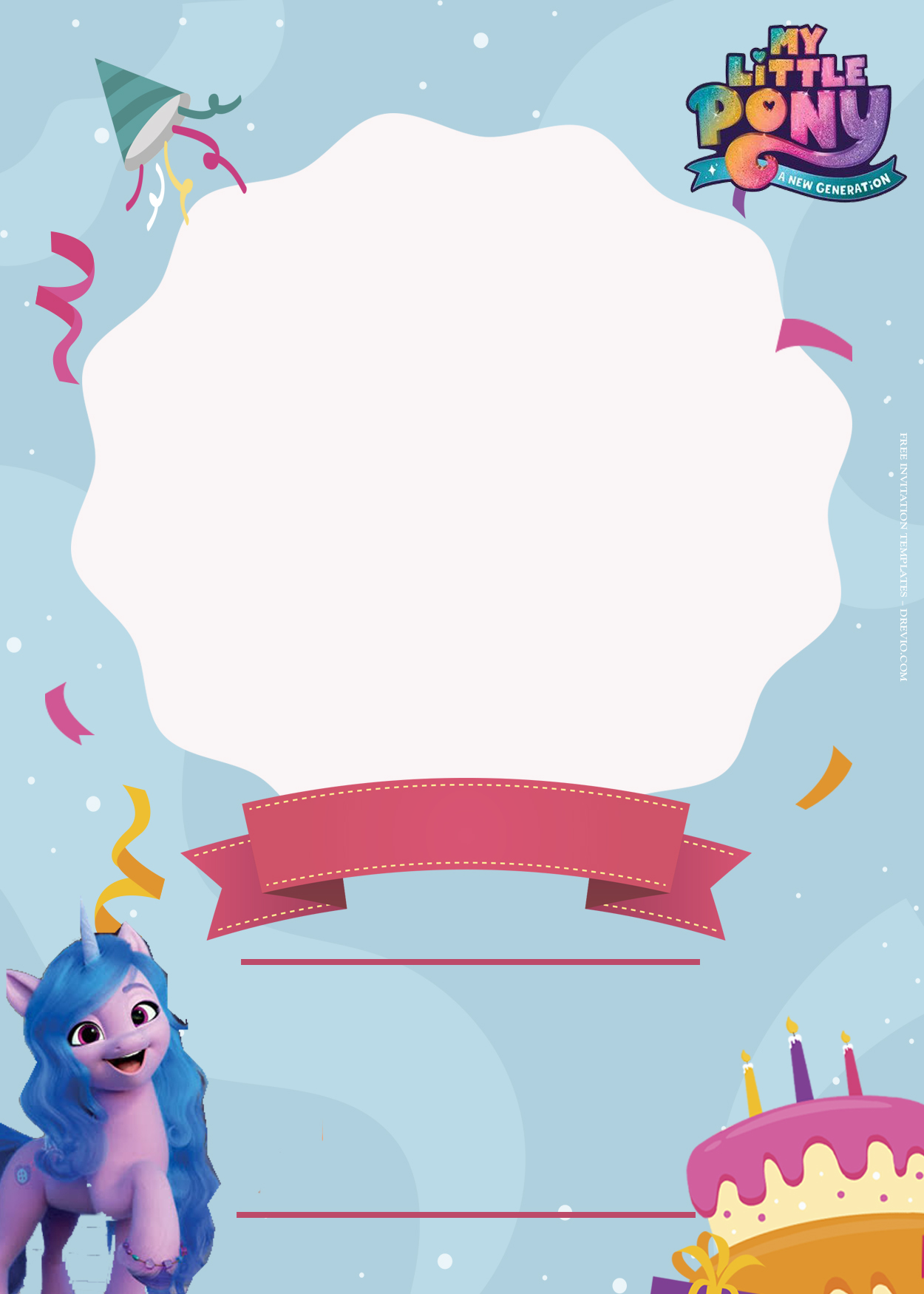 7+ My Little Pony The Next Generation Birthday Invitation Templates Five