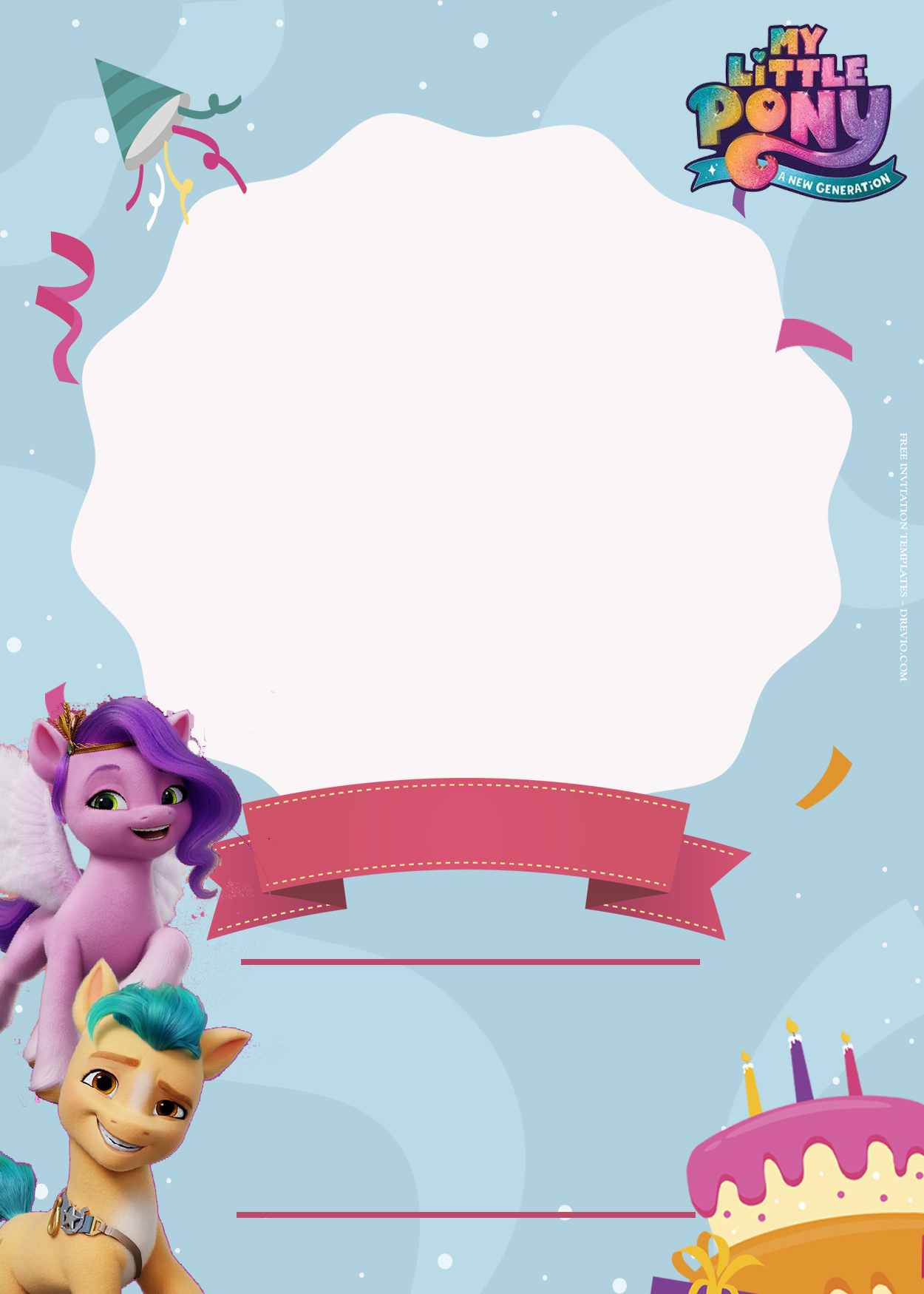 7+ My Little Pony The Next Generation Birthday Invitation Templates One