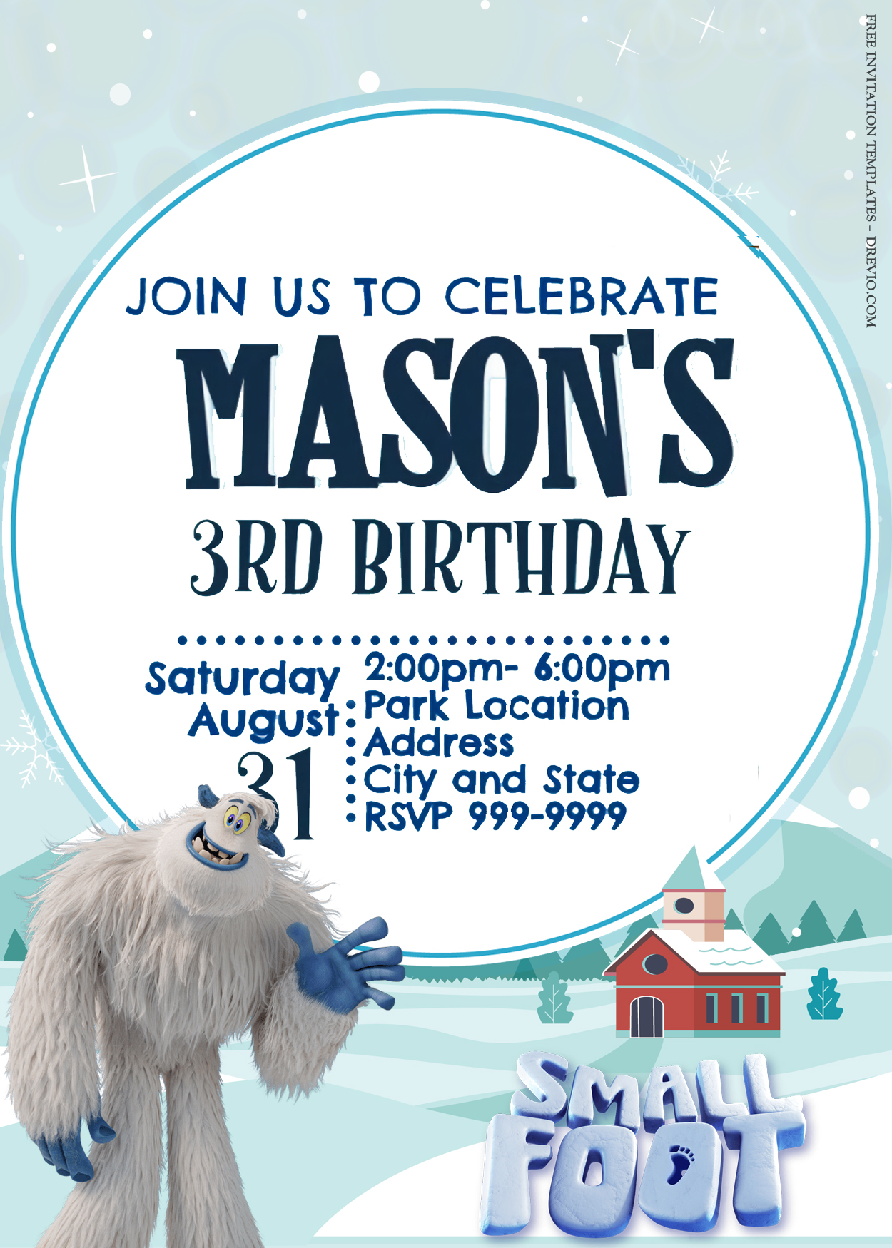 7+ Small Foot With The Big Kind Foot Birthday Invitation Templates Title