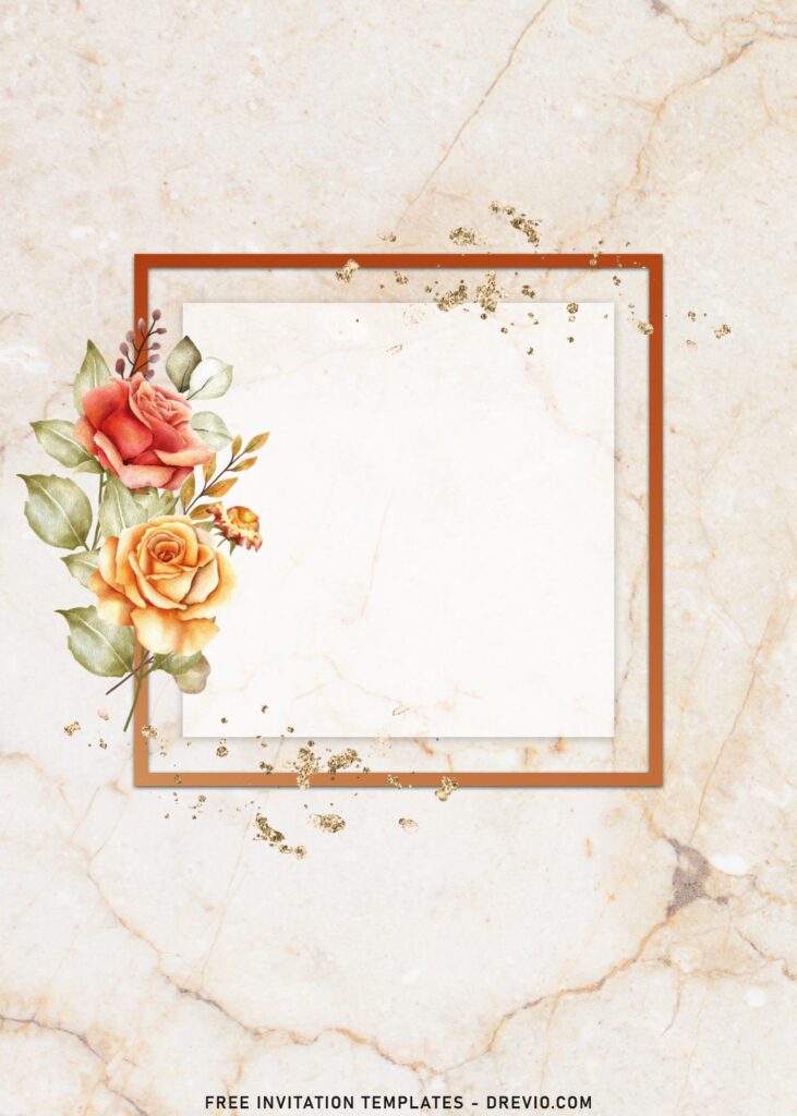7+ Fairly Beautiful And Stylish Flowers Nuptial Wedding Invitation Templates with 