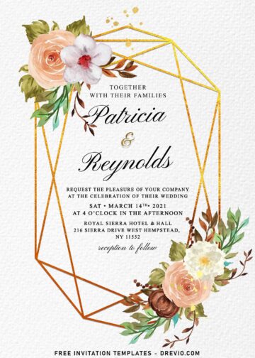 7+ Modern And Soft Romantic Floral Birthday Invitation Templates ...