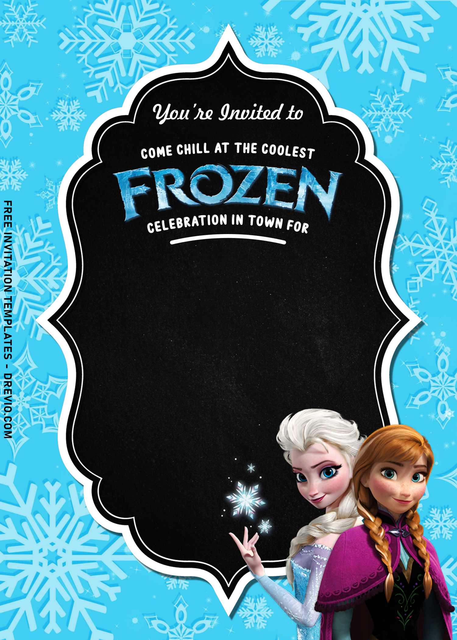 frozen invitation template
