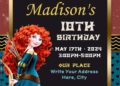 8+ Twinkling Disney Brave Merida Birthday Invitation Templates