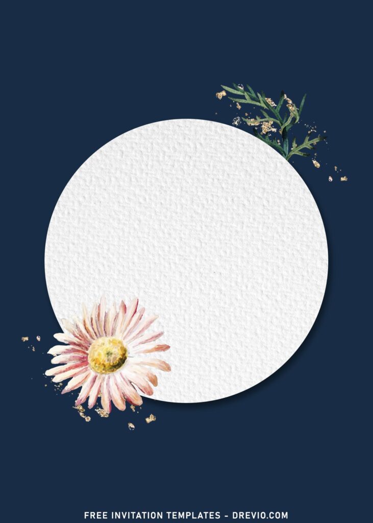 8+ Gorgeous Paper Daisy Wedding Invitation Templates with gorgeous gold sparkles
