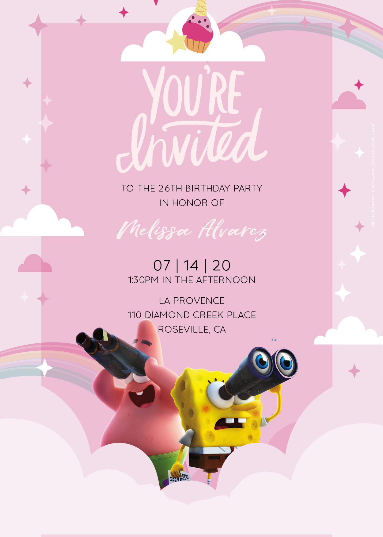 8+ Spongebob Squarepants On The Run Club Birthday Invitation Templates Title
