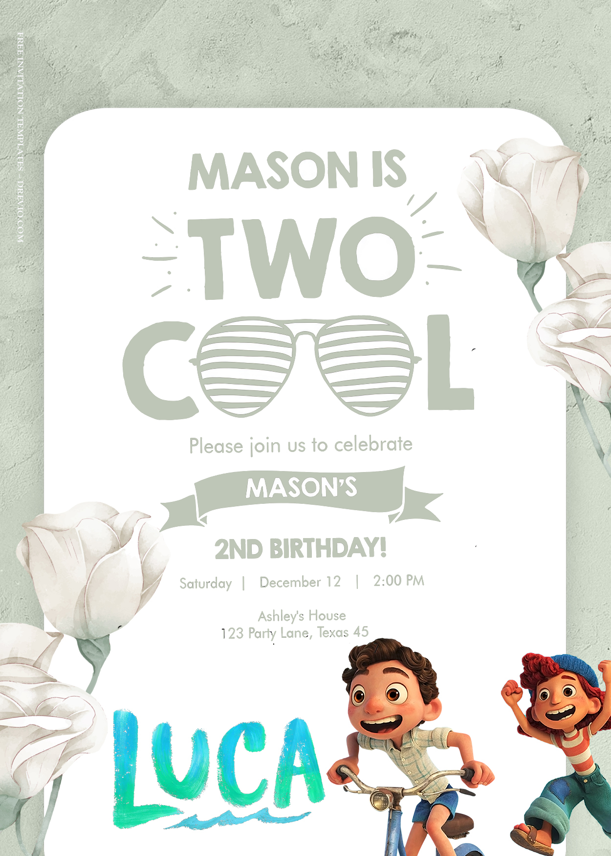 8+ Under Water Blossom With Luca Birthday Invitation Templates Title