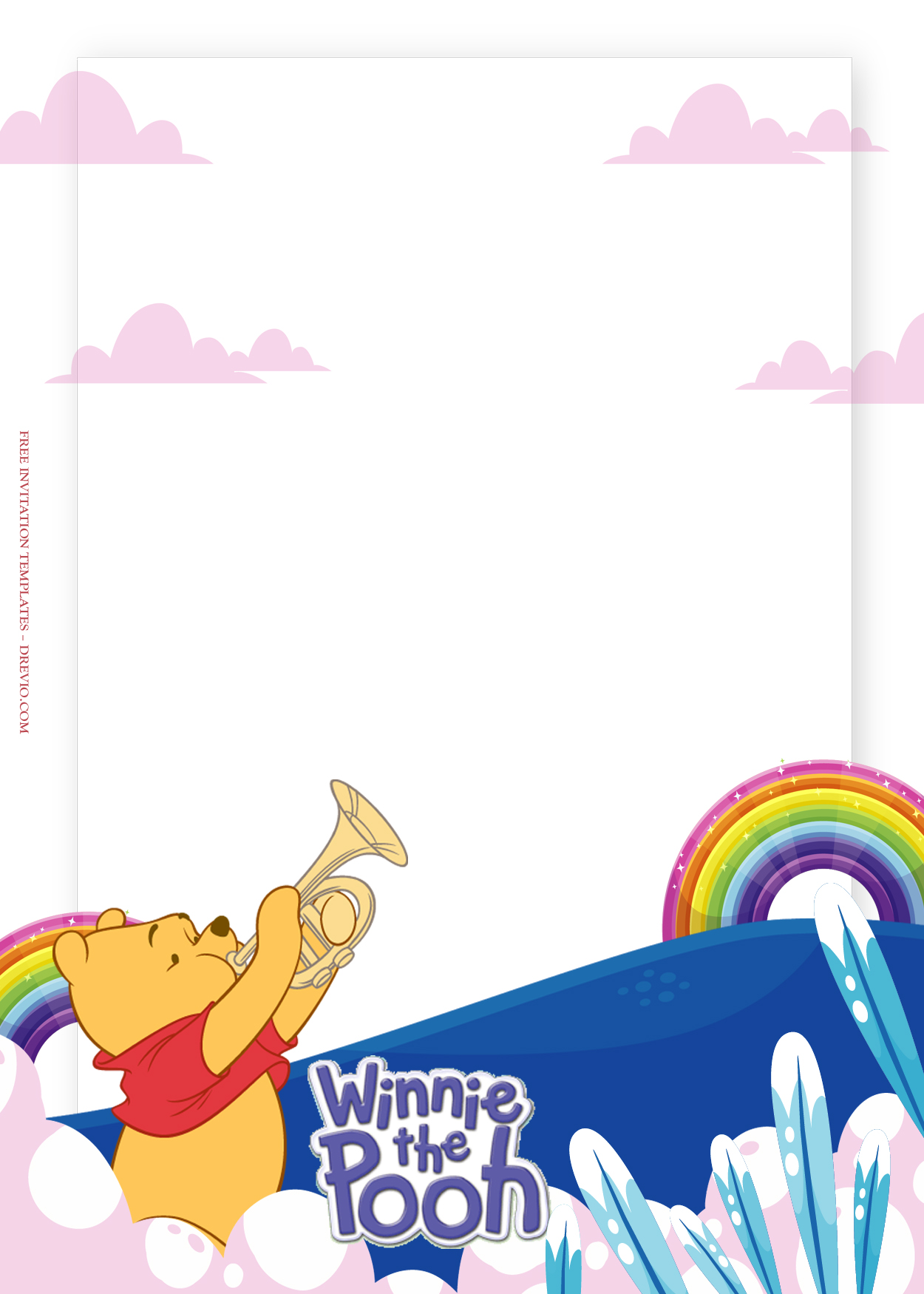 8+ Winnie The Pooh The Hopeful Future Birthday Invitation Templates One
