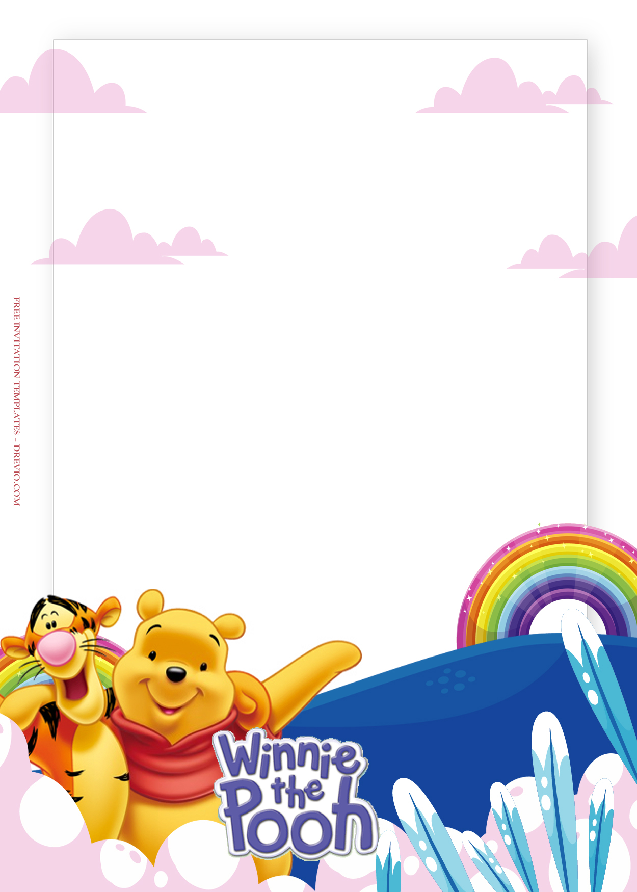 8+ Winnie The Pooh The Hopeful Future Birthday Invitation Templates Seven