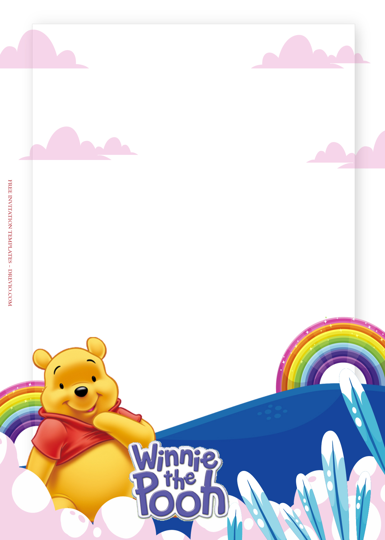 8+ Winnie The Pooh The Hopeful Future Birthday Invitation Templates Three