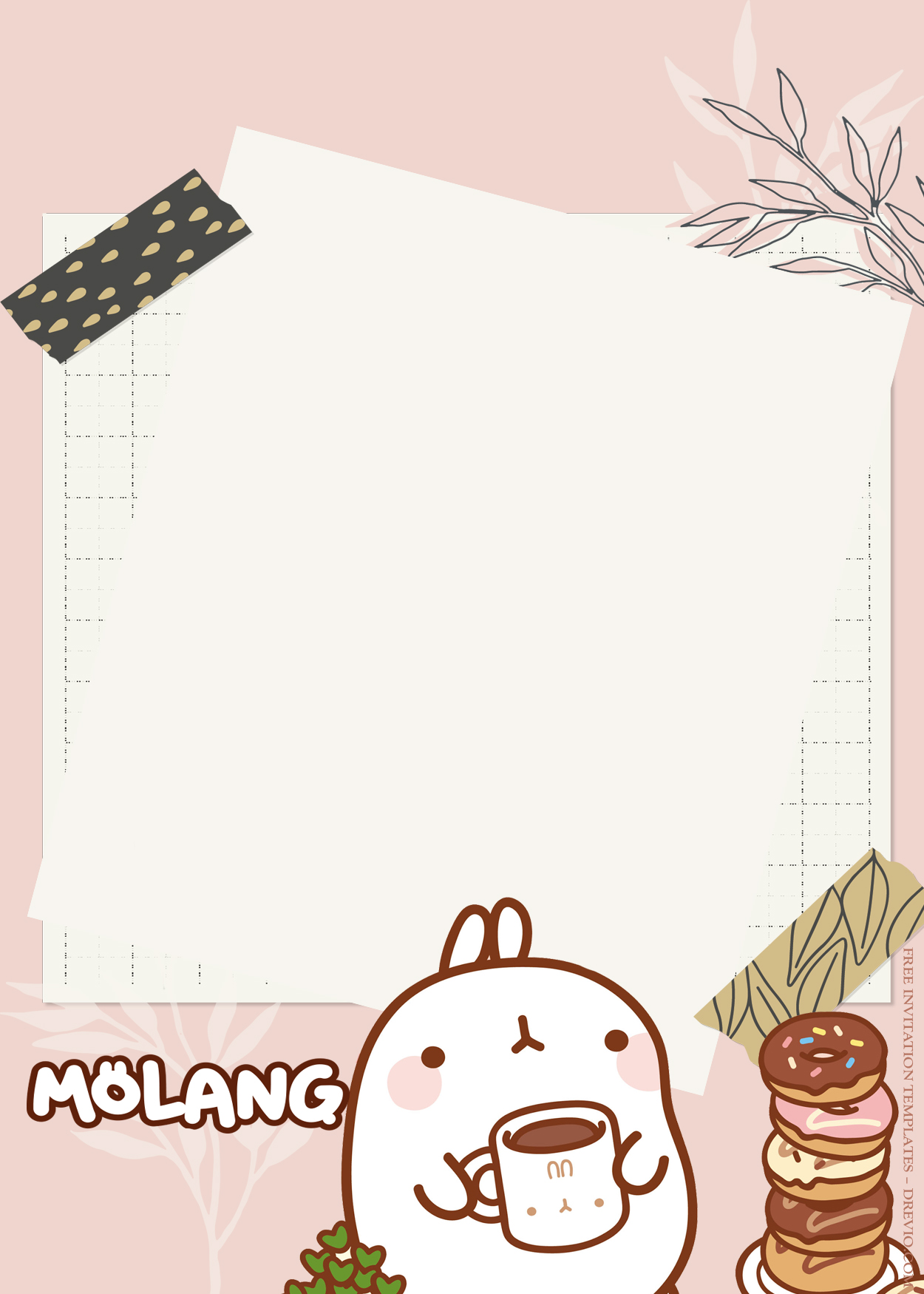 9+ Molang Cute And Reliable Friend Birthday Invitation Templates Eight
