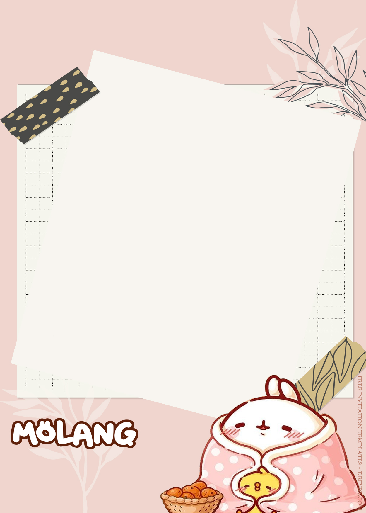 9+ Molang Cute And Reliable Friend Birthday Invitation Templates Four