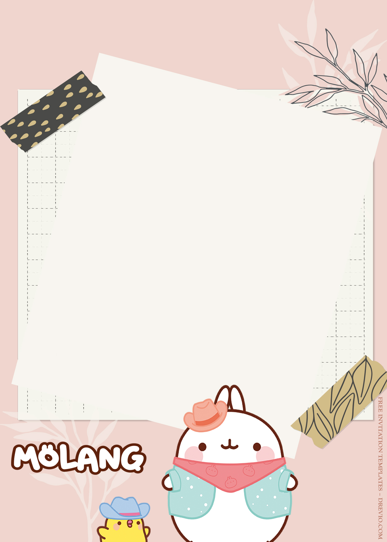 9+ Molang Cute And Reliable Friend Birthday Invitation Templates One