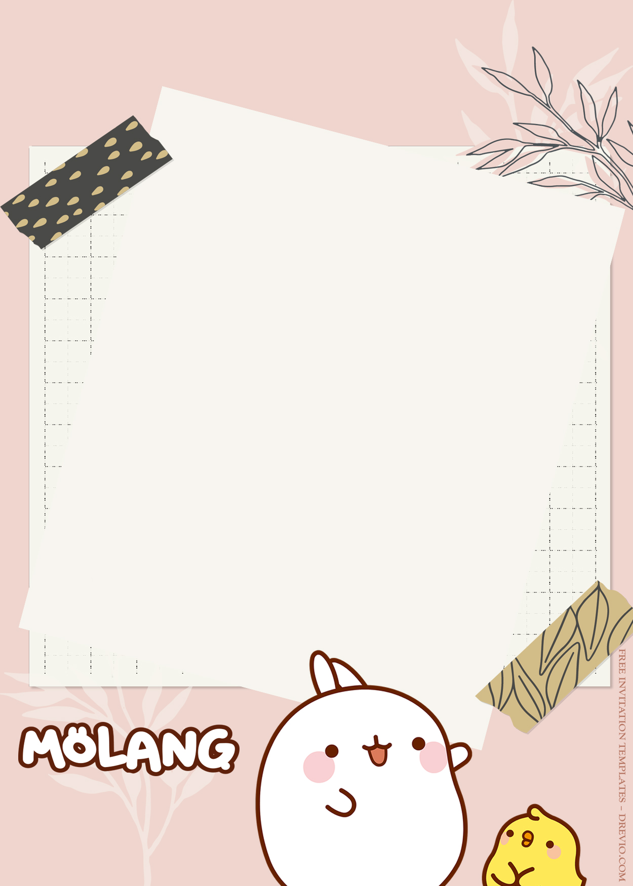 9+ Molang Cute And Reliable Friend Birthday Invitation Templates Seven