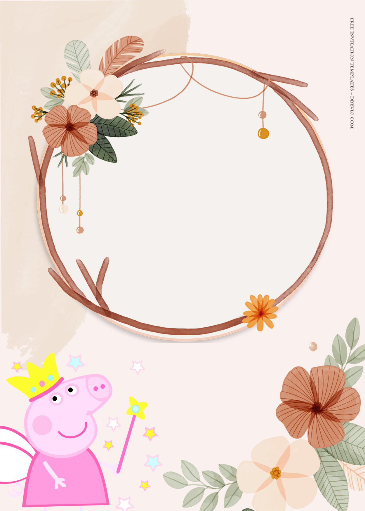 9+ Peppa Pig Blossoming Family Birthday Invitation Templates Five