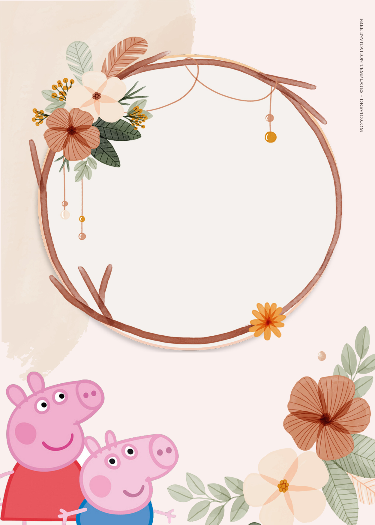 9+ Peppa Pig Blossoming Family Birthday Invitation Templates One