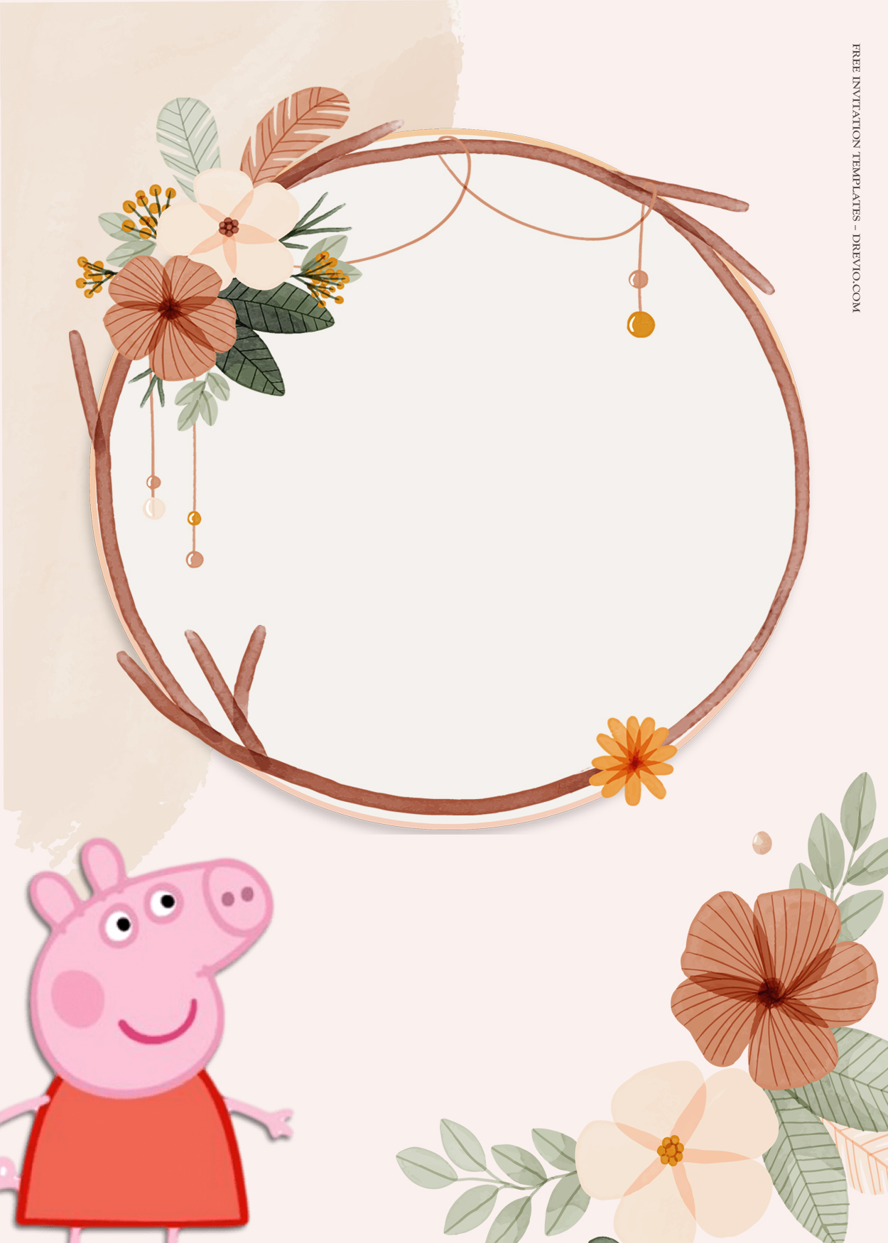 9+ Peppa Pig Blossoming Family Birthday Invitation Templates Six