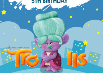 9+ Trolls Party On The Town Birthday Invitation Templates Title