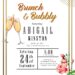 10+ Modest Floral And Gold Finery Brunch & Bubbly Invitation Templates