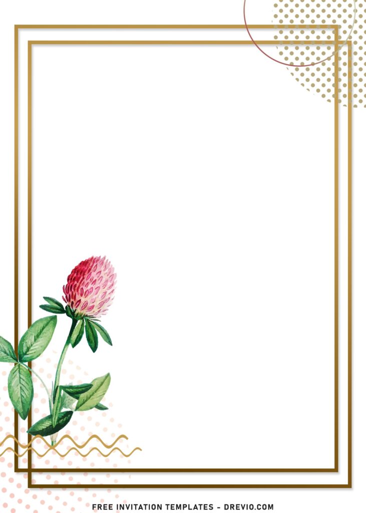 10+ Modest Floral And Gold Finery Brunch & Bubbly Invitation Templates with cornflowers