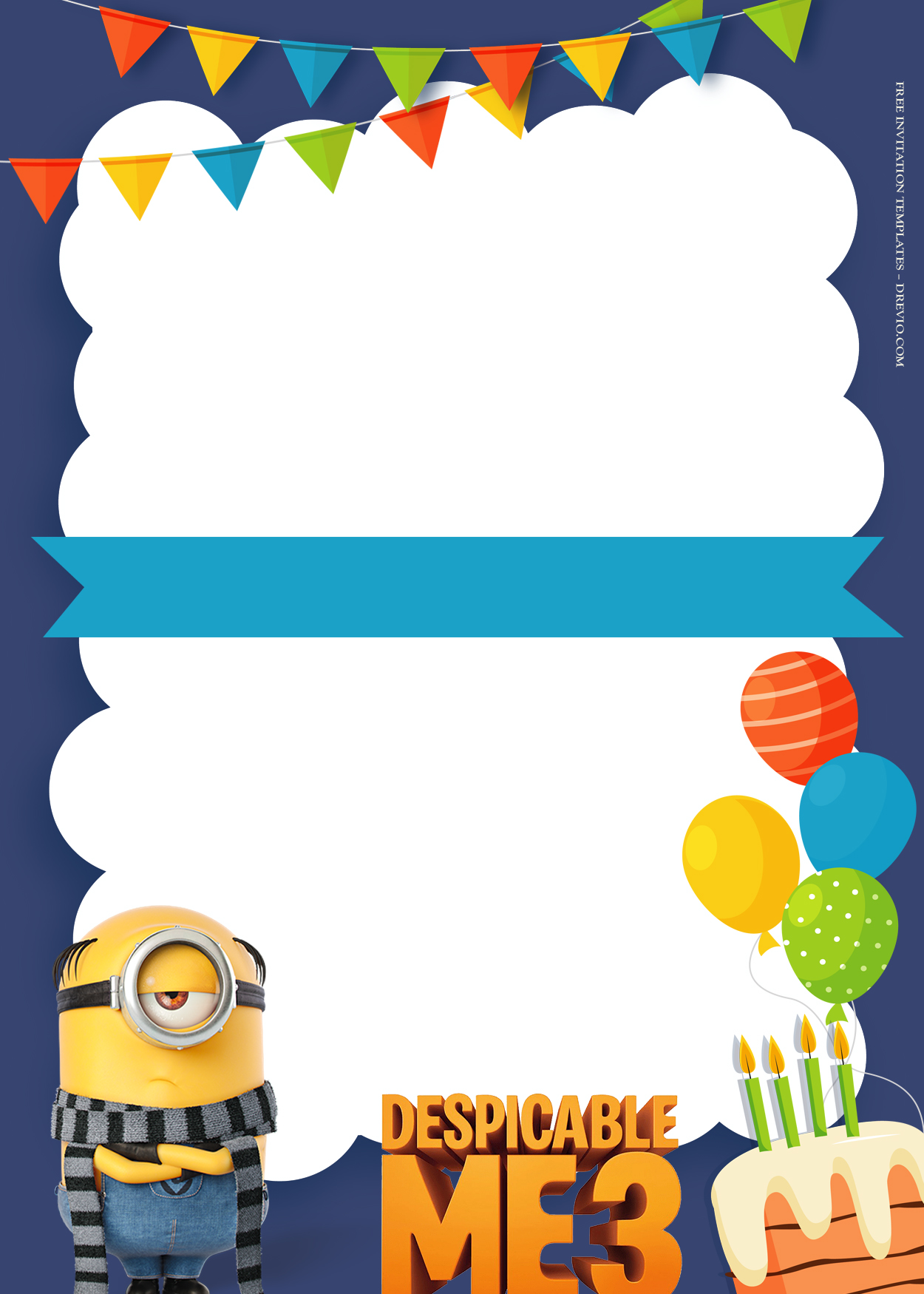 10+ Despicable Me With Family Birthday Invitation Templates Three