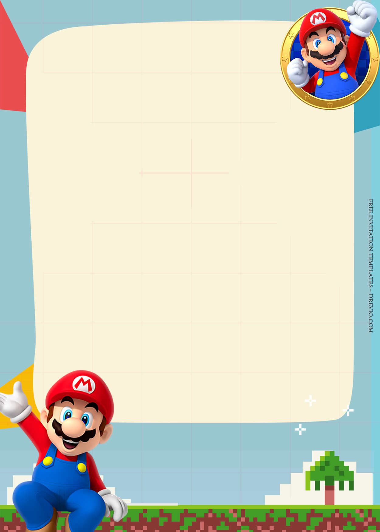 10+ Super Mario Bros Adventure Birthday Invitation Templates Nine