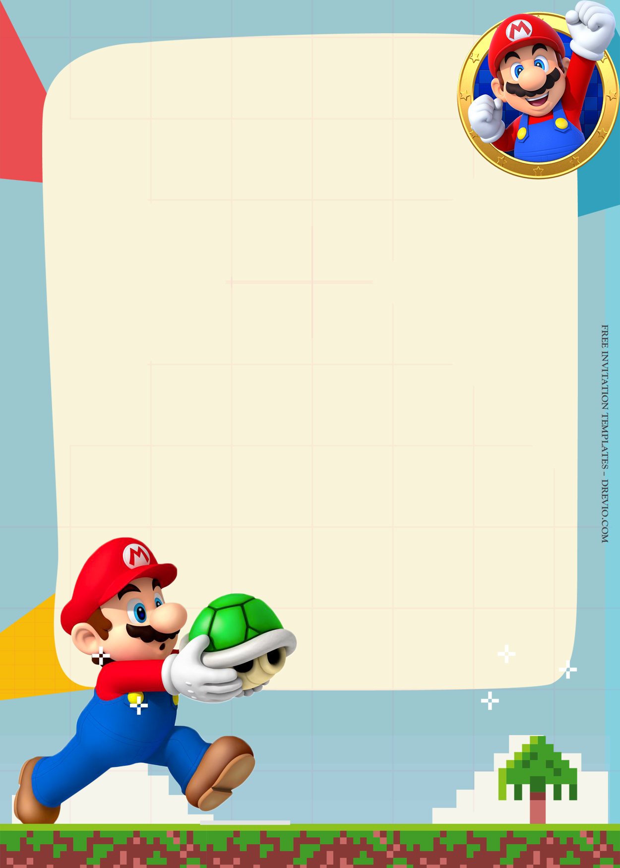 10+ Super Mario Bros Adventure Birthday Invitation Templates Six