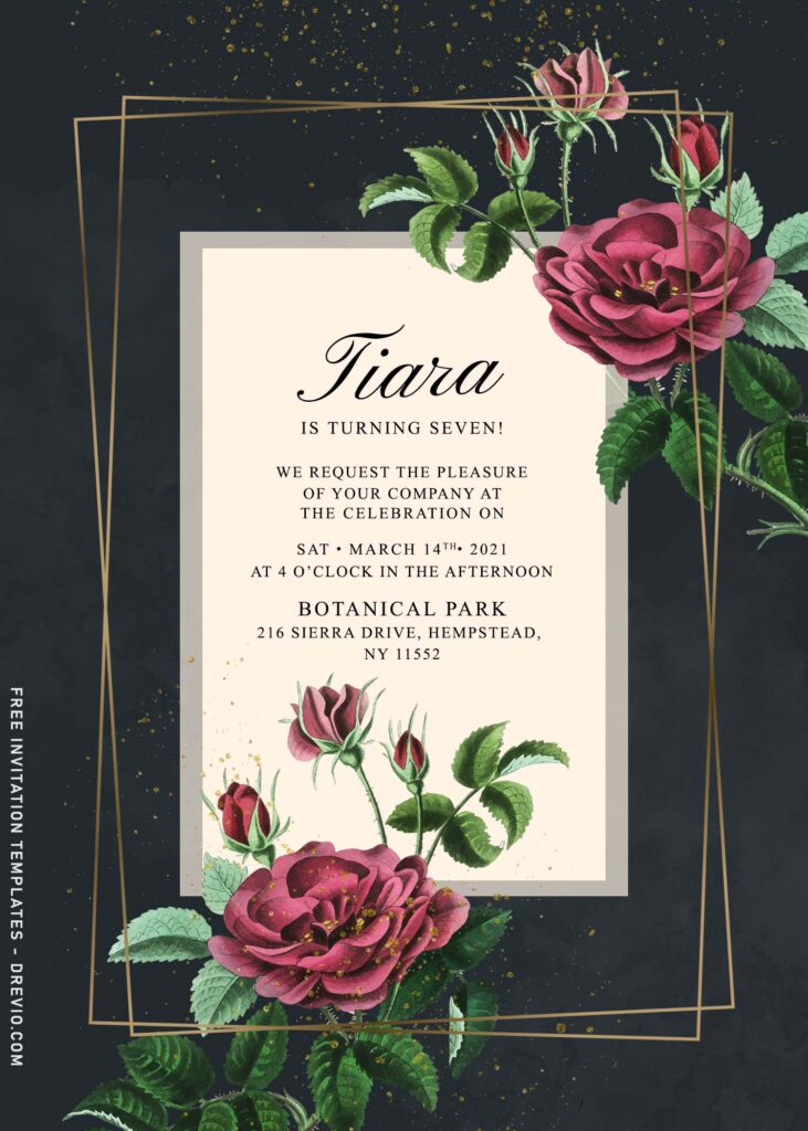 11+ Vintage Botanical Foil Invitation Templates Perfect For Any Seasons