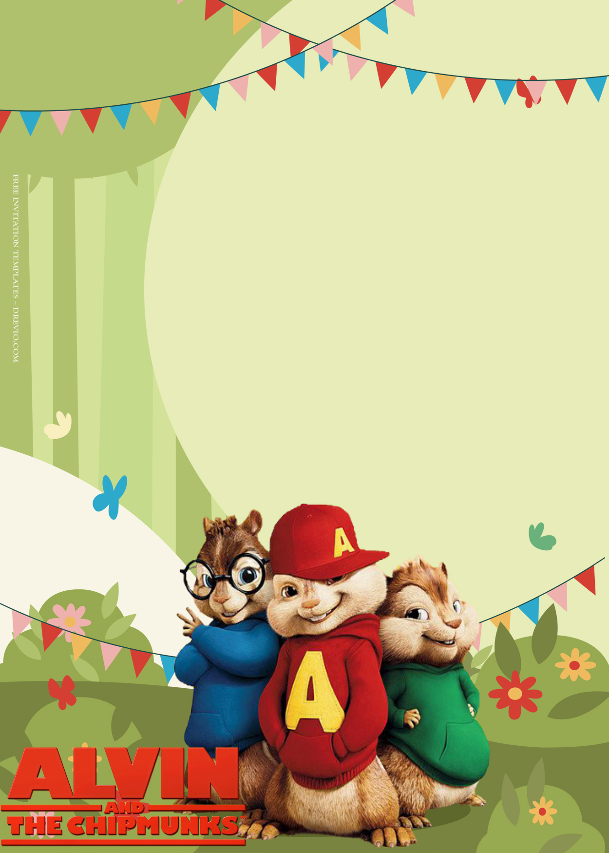 7+ Alvin And The Chipmunks Birthday Invitation Templates Two