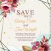 7+ Burgundy And Brown Floral Rose Invitation Templates