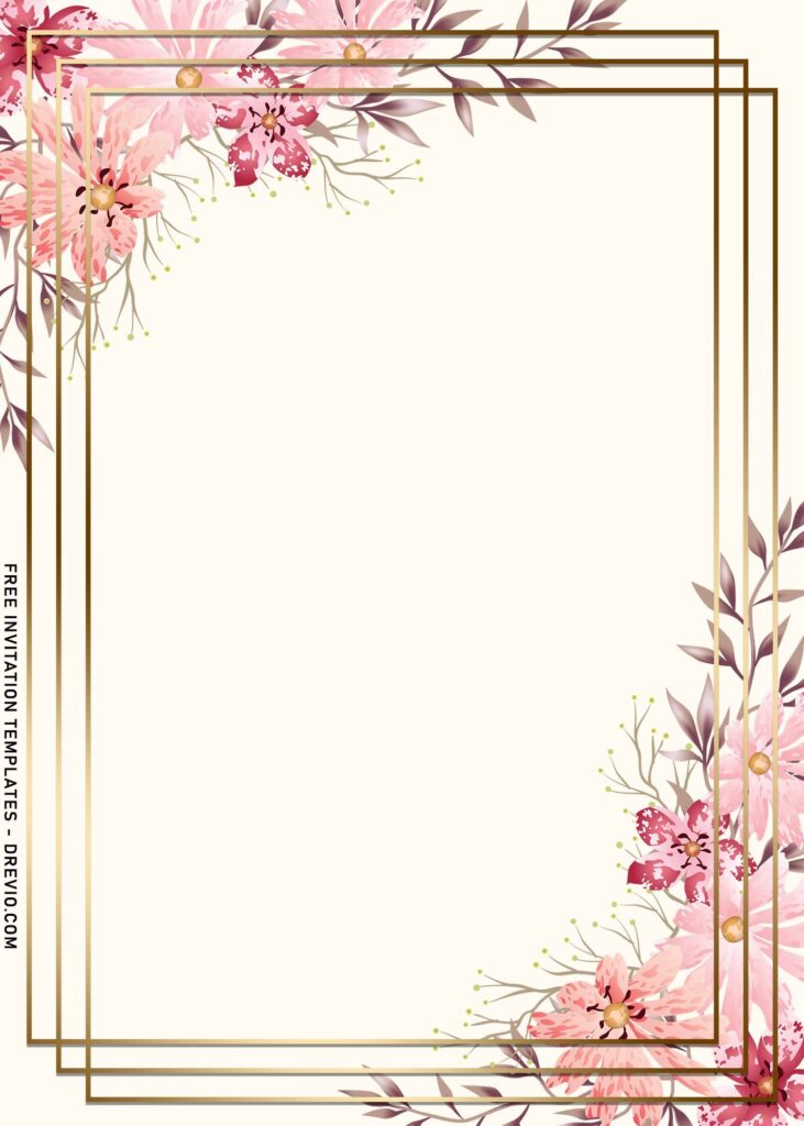 Invitation Template of 7+ Beautiful Autumnal Floral Birthday Invitation Templates 4