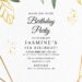 7+ Minimalist Botanical Greenery Birthday Invitation Templates