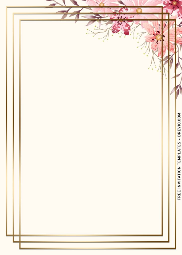 Invitation Template of 7+ Beautiful Autumnal Floral Birthday Invitation Templates 3