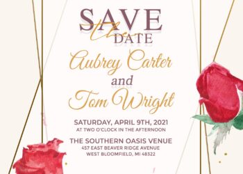 7+ Passionate Watercolor Rose Wedding Invitation Templates